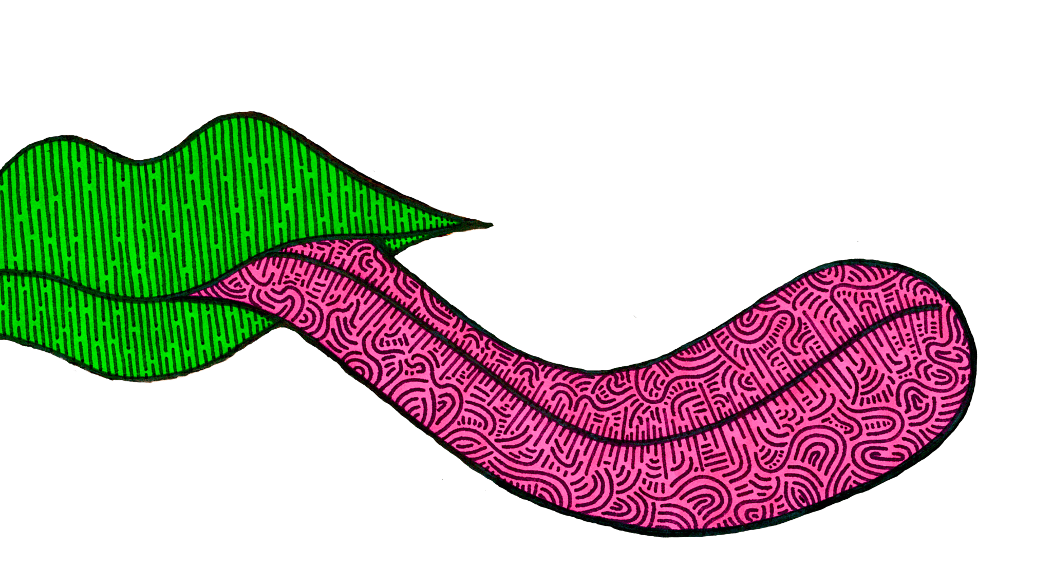 動くベロのイラスト